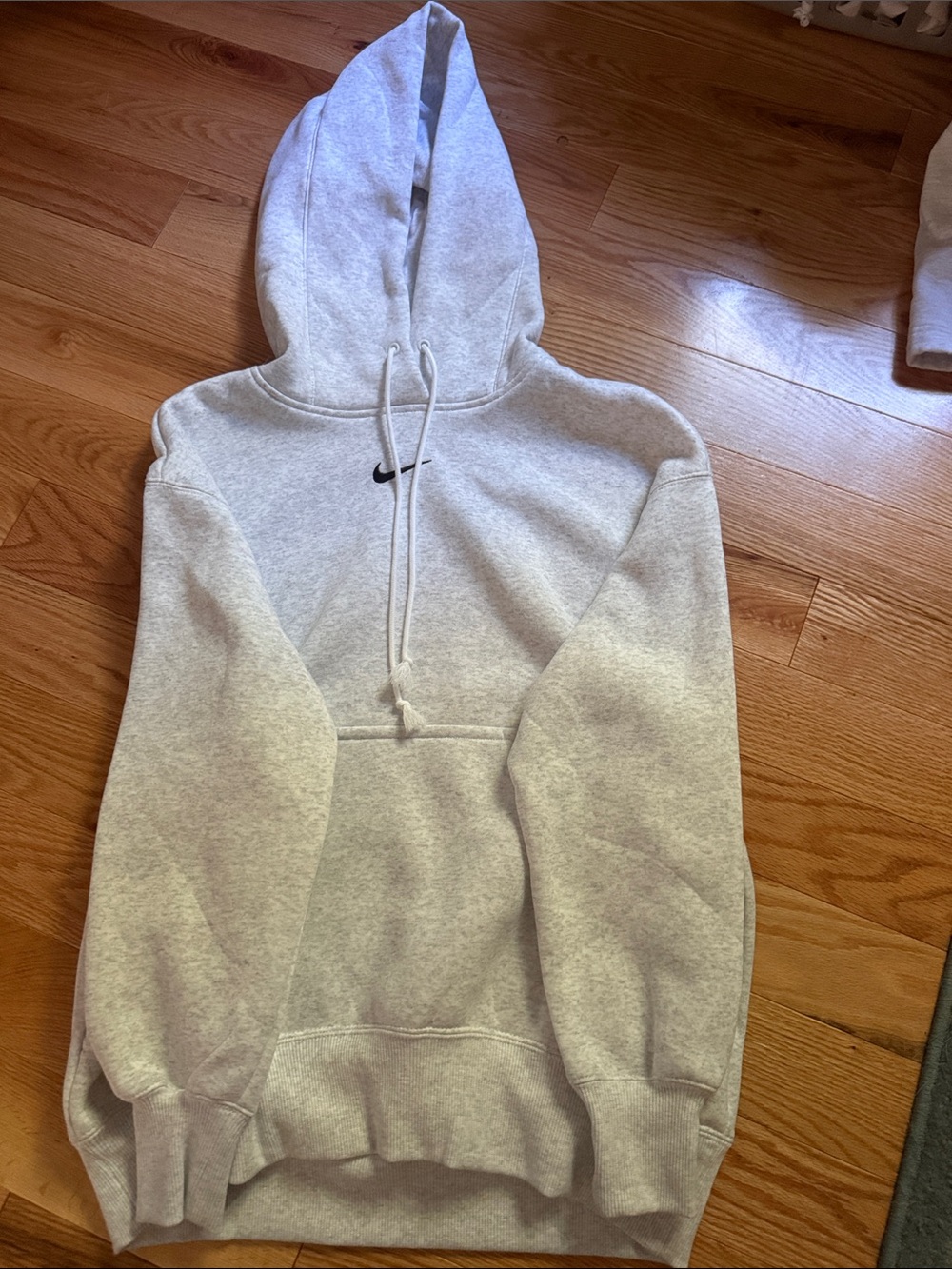 Nike Light Gray Hoodie with Black Swoosh